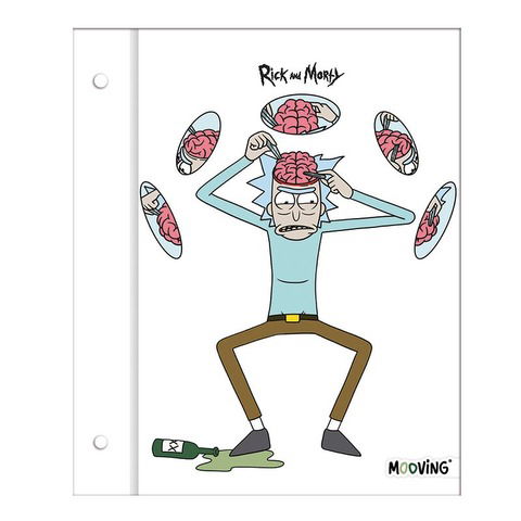 Carpeta N°3 Dos Tapas Mooving Rick and Morty Cerebros 