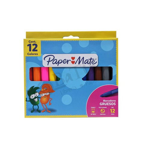 Marcadores Paper Mate x12 Jumbo