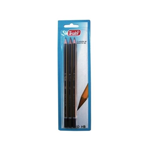 Lápiz Negro Trabi Blister x3 (2H - HB - 2B)