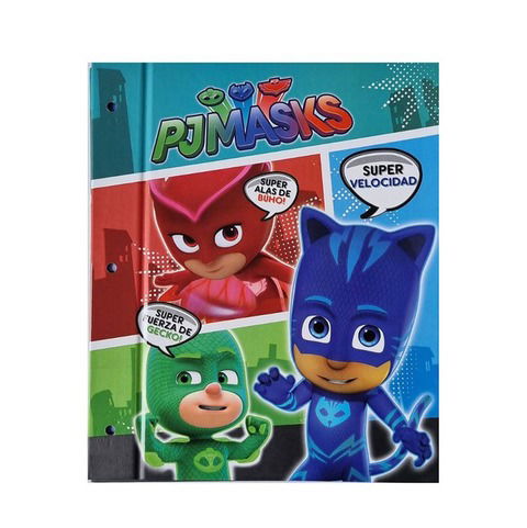 Carpeta Nº3 dos tapas PPR PJ Mask Super Velocidad, Super alas de buho