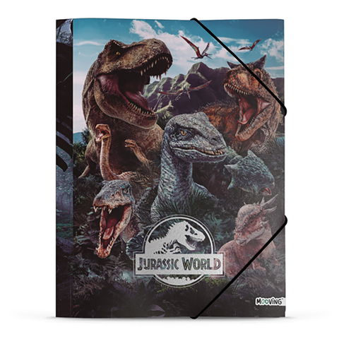 Carpeta Oficio con Elástico Mooving Jurassic World 