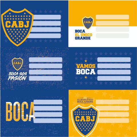 Etiquetas Mooving x12 Boca Jrs. Mod23