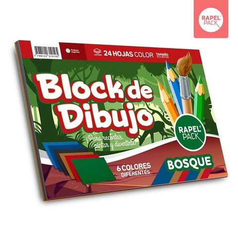 Block de Dibujo tipo nene Nº5 Rapel Pack x24Hj Fantasía 