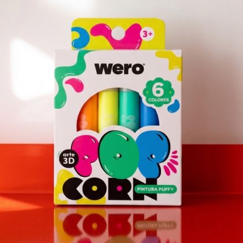 Marcadores Wero Pop corn Paint Puffy x6 