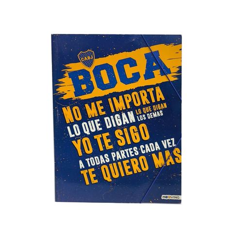Carpeta Oficio con Elástico Mooving Boca Jrs. No me importa lo que digan