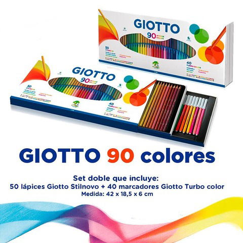 Set Giotto Stilnovo x90Piezas 50 Lápices + 40 Marcadores