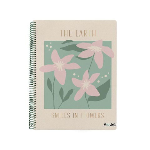 Cuaderno Universitario Mooving Garden T/Semi Rígida 80H. Rayado 