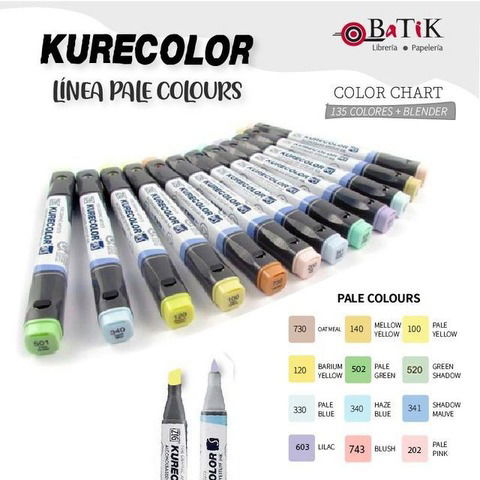 Kurecolor Marcador - Línea: Pale Colours (colores pálidos) 