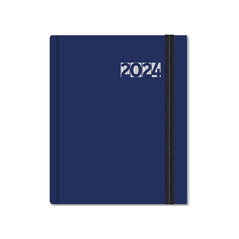 Agenda 2024 CF-Italian Design 19,5x24 Encuadernada Planner Semanal Azul Oscuro