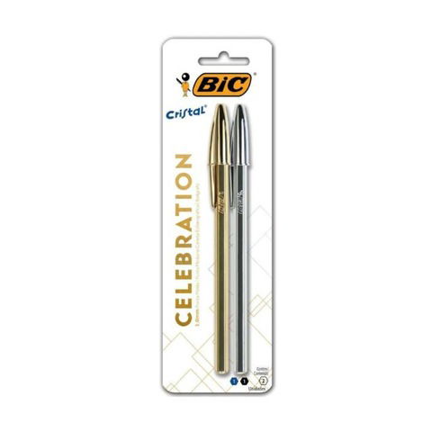 Lapicera Bic Celebration 1mm Blister x2 (Azul y Negra)