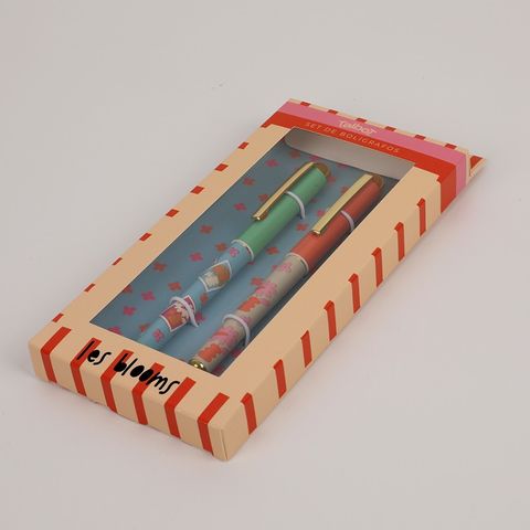 Lapicera Talbot Set x2 Boligrafo Les Blooms (Tinta Azul)