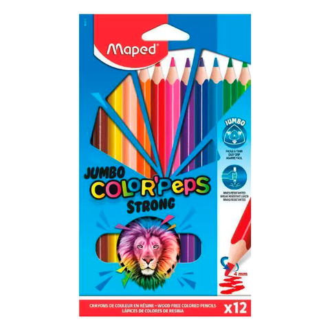 Lápiz Maped Colorpeps x12 Strong Jumbo (863312)