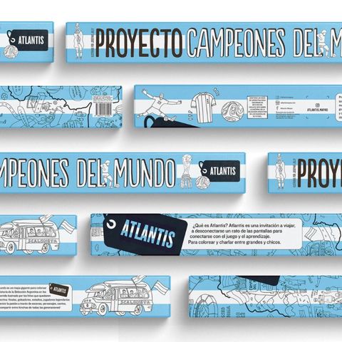 Poster Atlantis para Colorear 69x100cm Campeones del Mundo