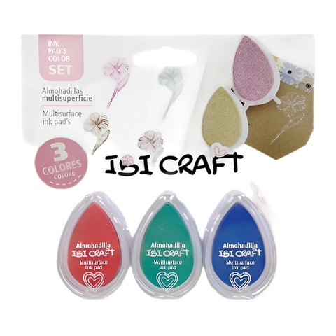 Almohadilla Ibi Craft Color x3 (25x40mm) Gotitas 2 (840634)