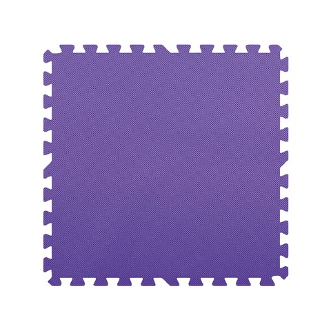 Goma Eva Pisos 50x50 x4 Piezas de 10mm Liso con Bordes Encastrables (93600) Violeta