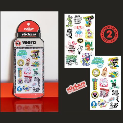 Stickers Wero UV Resistente al Agua P/Botellas-Etc x2 Planchas 