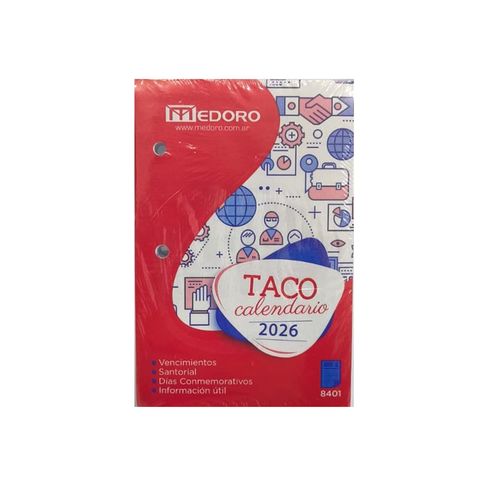 Taco Calendario 2026 Medoro