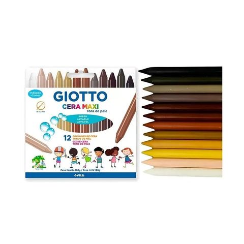 Cera Giotto Maxi x12  Tonos Piel