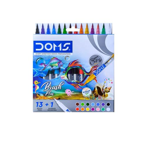 Marcador Doms Punta Pincel 13Colores + 1 Difuminador (80617)