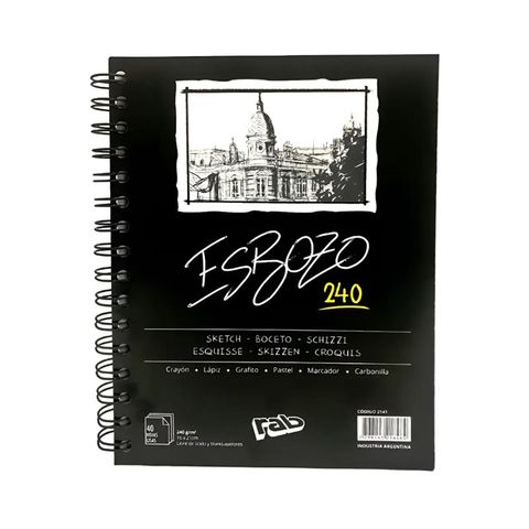 Block Rab Esbozo 240gr Liso A4 Espiral 2141