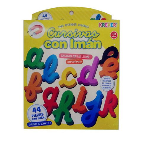 Goma Eva Set Kreker Imantado Letras Cursivas x44 Piezas (327)