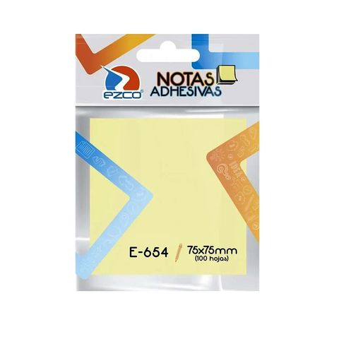 Notas Adhesivas Ezco 75x75 100 Hojas Pastel (E-654)