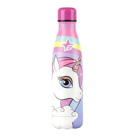 Botella Reutilizable Footy Termica Acero 500ML Unicorn (BOTERM137)