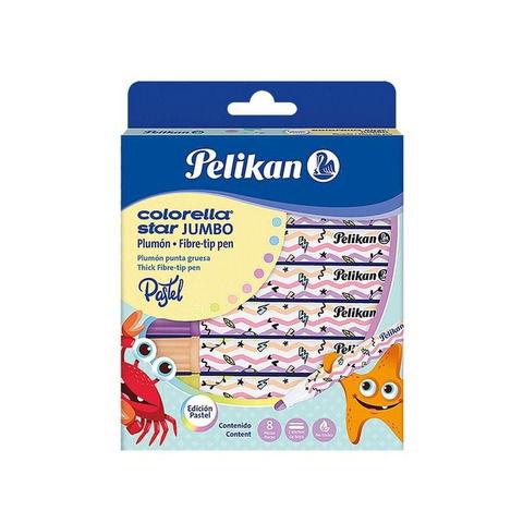 Marcador Pelikan Colorella Jumbo Pastel x8