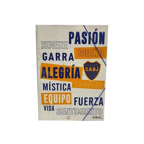 Carpeta Oficio con Elástico Mooving Boca Jrs. Pasion Xeneize