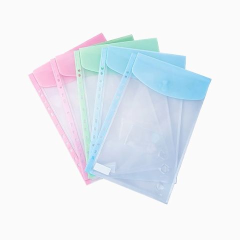 Sobre Plástico A4 Banda perforada C/Boton Ibi (076817)