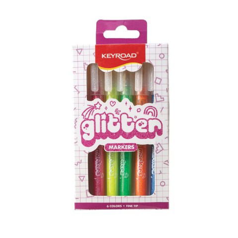 Marcador Keyroad Glitter Mini x6 (974817)