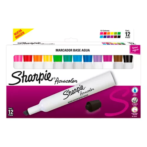 Marcador Sharpie Set Acuacolor x12