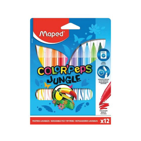 Marcador Maped Jungle x12 (845420)