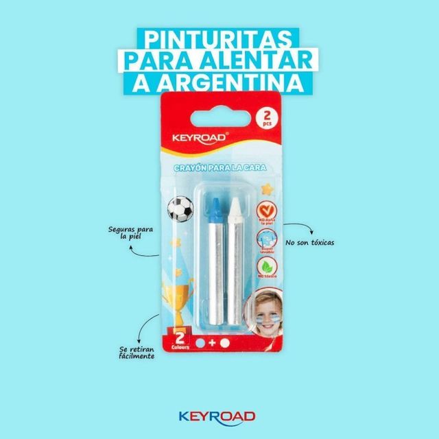 Cera para cara celeste y blanco