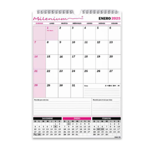 Calendario 2025 Milenium Esp. 46,5 x 64,5 cm (Doble A3) (CAL04)