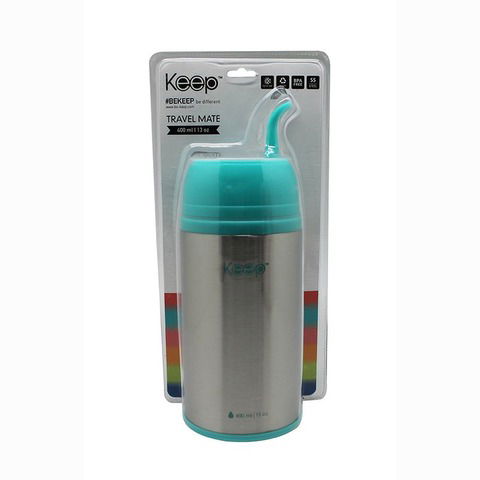 Mate Listo Keep Travel Acero Inoxidable C/Tapa y Bombilla 400ml Turquesa