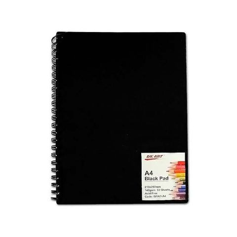 Block DK-ART Negro 140gr A3 Espiral (BPAD-A3)