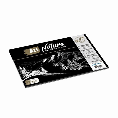 Block Art Nature Hojas Negras (200grs) 35x50cm (20H) (13814)
