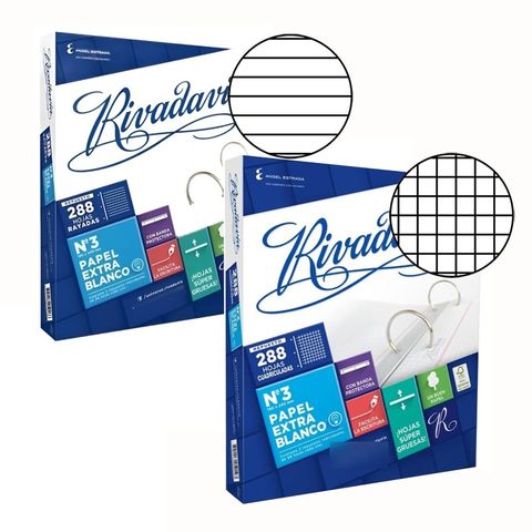 Repuesto Nº3 Rivadavia -90Grs- x288Hojas. 