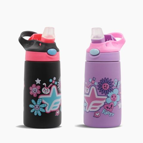 Botella Reutilizable Footy Termica Acero 400ML C/Pico Sorbete Flores (BOTERM173)