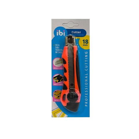 Trincheta Ancha con ref. metal Ibi mango Goma. Ajuste Rosca (127008)
