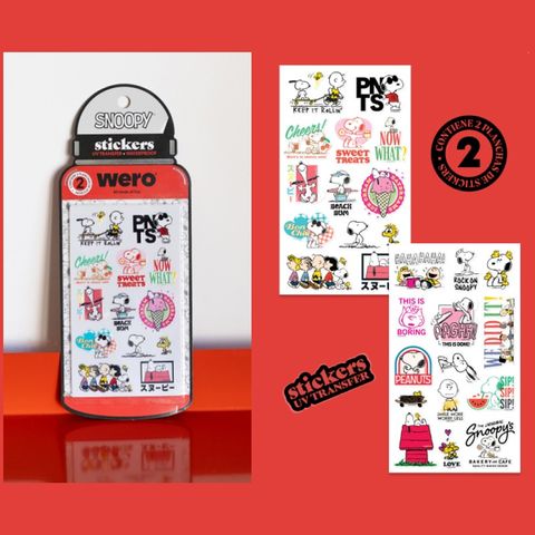 Stickers Wero UV Resistente al Agua P/Botellas-Etc x2 Planchas 