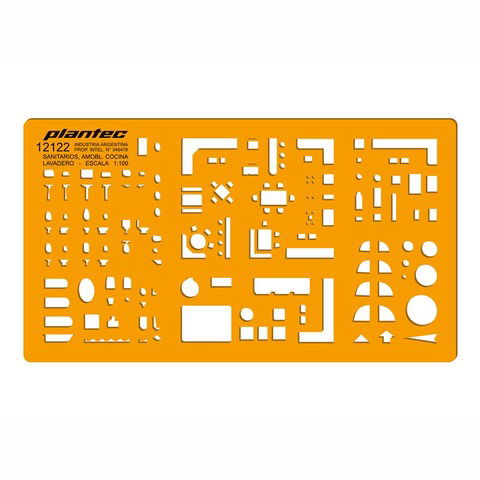 Plantilla Plantec 2122 Sanitarios, cocina y lavadero