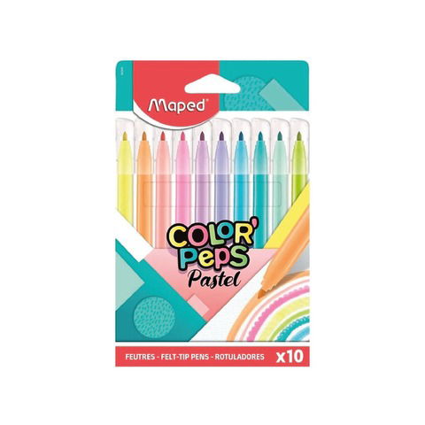 Marcador Maped Colorpeps Pastel x10 Largos