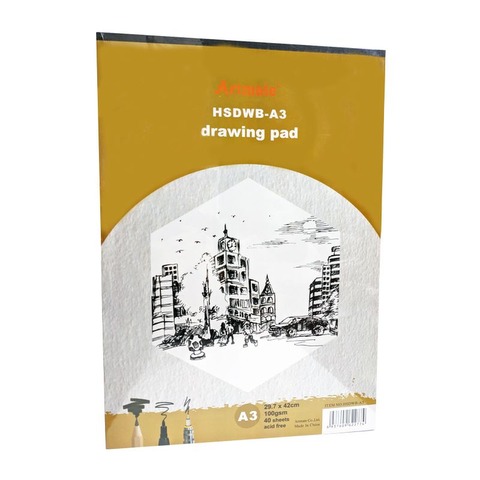Block Artmate Boceto (100gr) A3 (HSD-WB-A3) 40H. Drawing Pad Emblocado