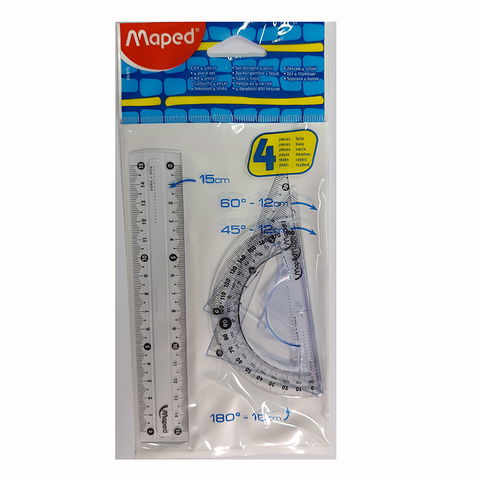 Set de Geometría Maped 15cm 4 Piezas