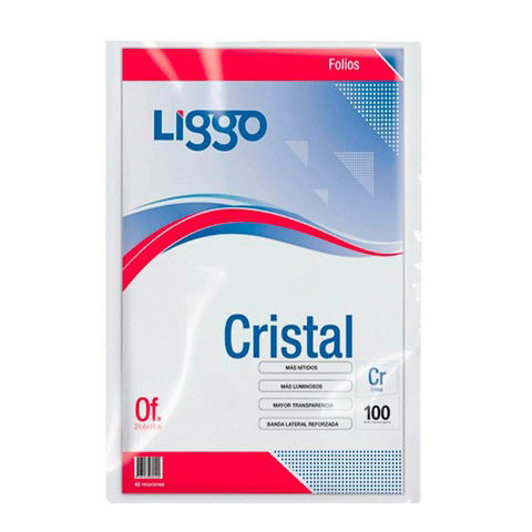 Folio Oficio Cristal Paquete x100