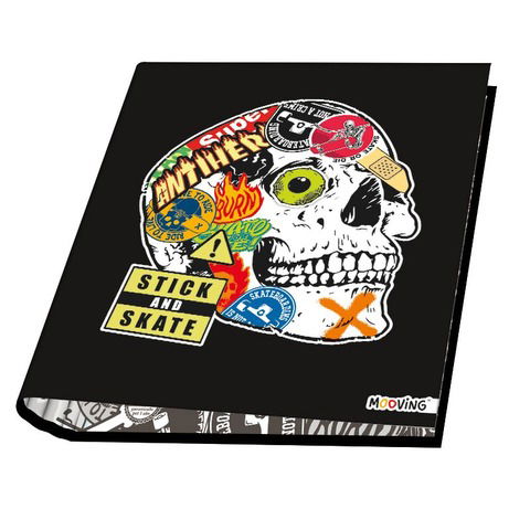 Carpeta A4 2x40 Mooving Black Mood Calavera