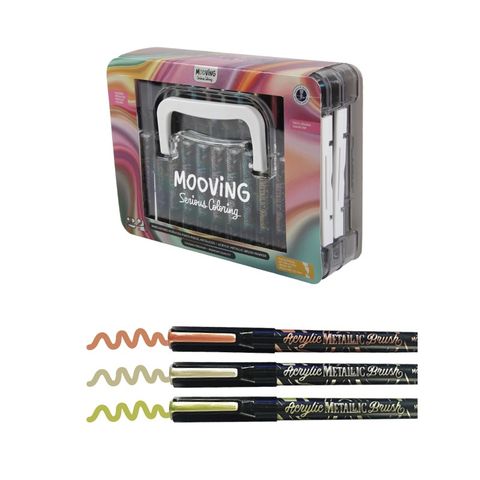 Mooving Coloring Marcador Acrilico Metalizados x24 (3121324)