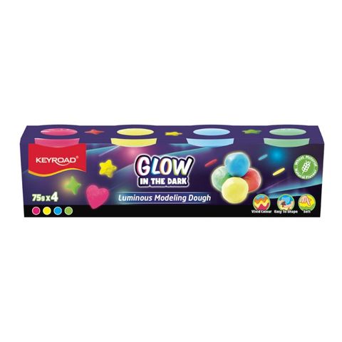 Caucho Keyroad x4 Potes de 75Grs Glow 